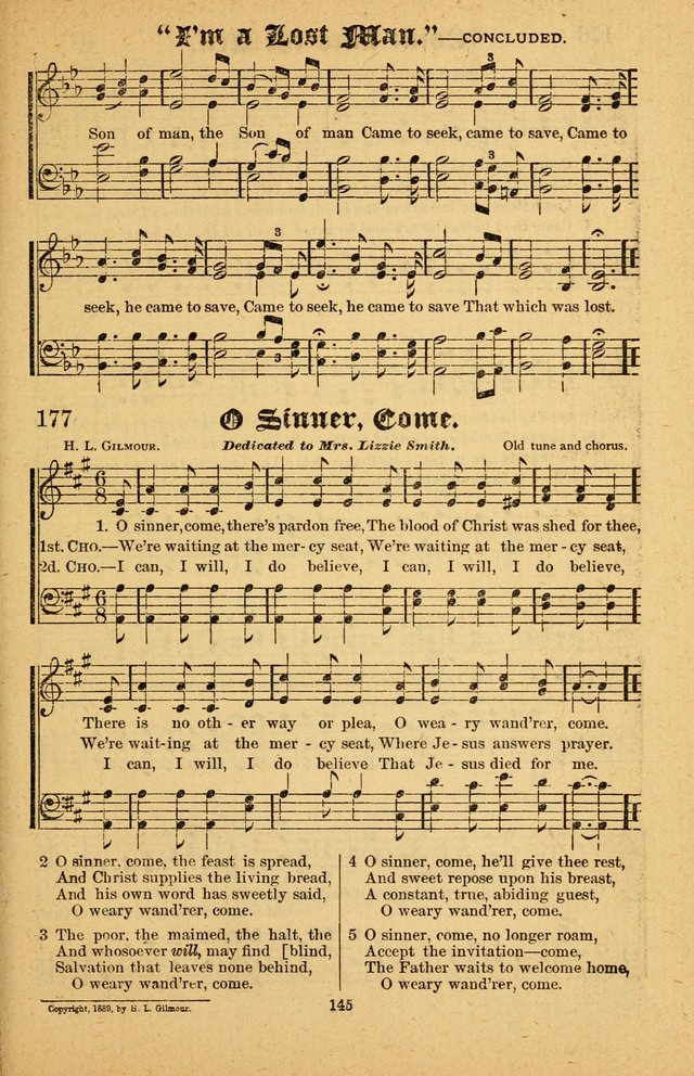 The Silver Trumpet: a collection of new and selected hymns; for use in public worship, revival services, prayer and social meetings, and Sunday schools page 145