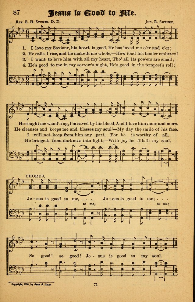 The Silver Trumpet: a collection of new and selected hymns; for use in public worship, revival services, prayer and social meetings, and Sunday schools page 71