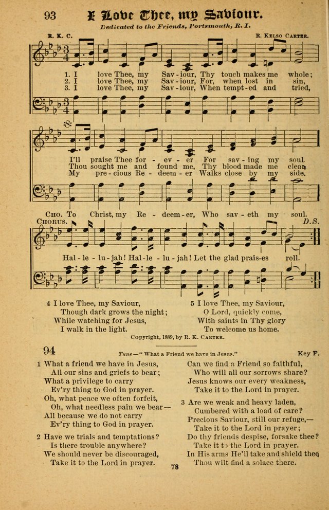 The Silver Trumpet: a collection of new and selected hymns; for use in public worship, revival services, prayer and social meetings, and Sunday schools page 78
