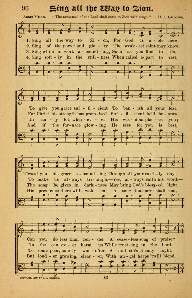 The Silver Trumpet: a collection of new and selected hymns; for use in public worship, revival services, prayer and social meetings, and Sunday schools page 80