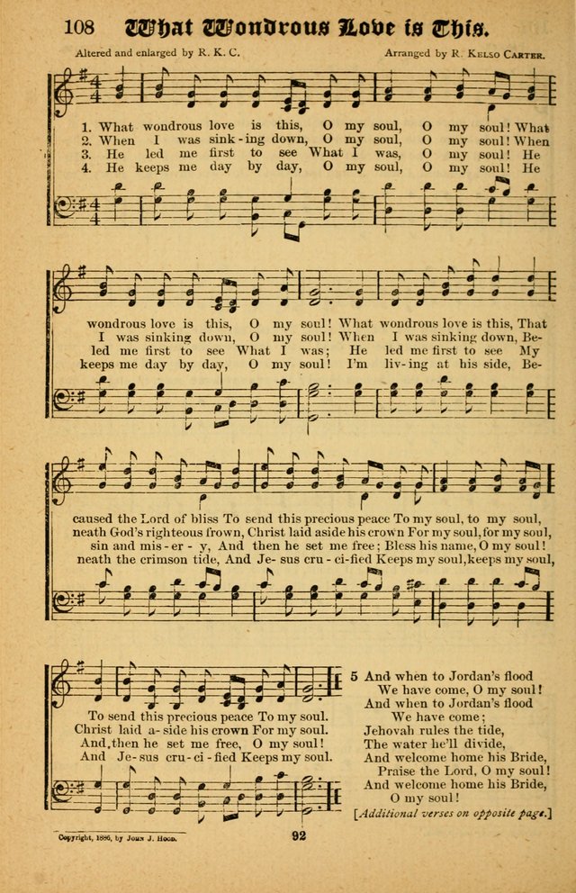 The Silver Trumpet: a collection of new and selected hymns; for use in public worship, revival services, prayer and social meetings, and Sunday schools page 92