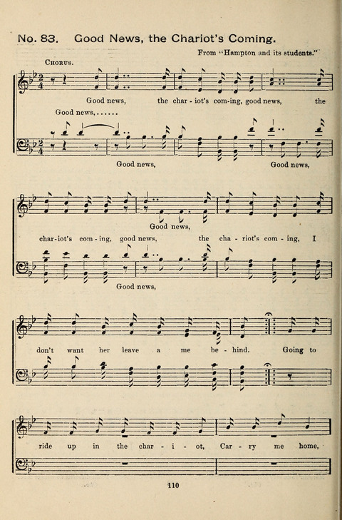 Silver Tones: a new temperance and prohibition song book, containing the most popular songs sung by The Silver Lake Quartette page 110