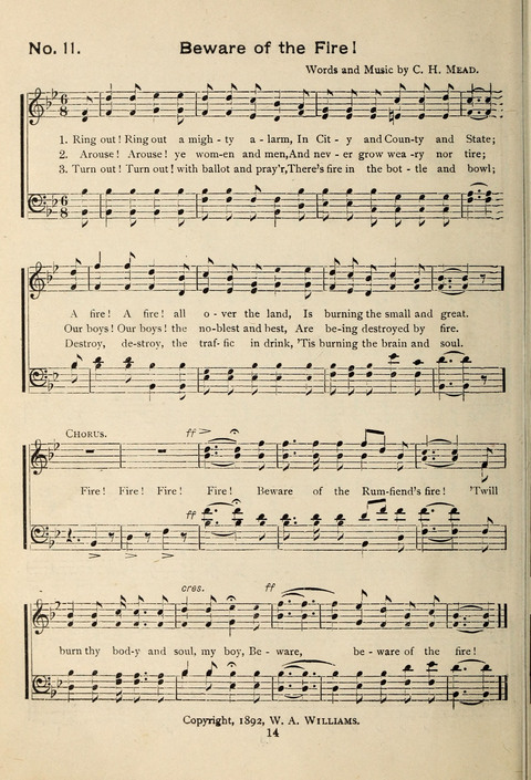 Silver Tones: a new temperance and prohibition song book, containing the most popular songs sung by The Silver Lake Quartette page 14