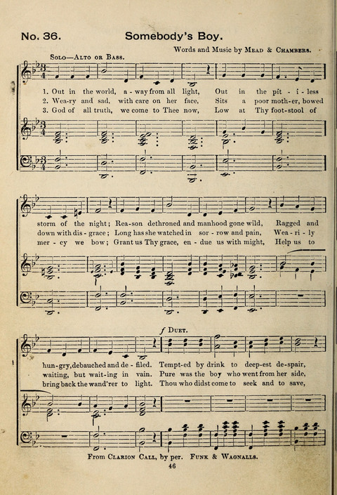 Silver Tones: a new temperance and prohibition song book, containing the most popular songs sung by The Silver Lake Quartette page 46