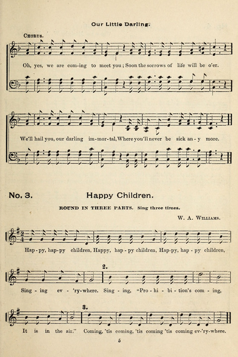 Silver Tones: a new temperance and prohibition song book, containing the most popular songs sung by The Silver Lake Quartette page 5