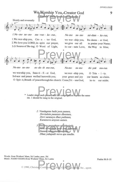 Sound the Bamboo: CCA Hymnal 2000 page 9