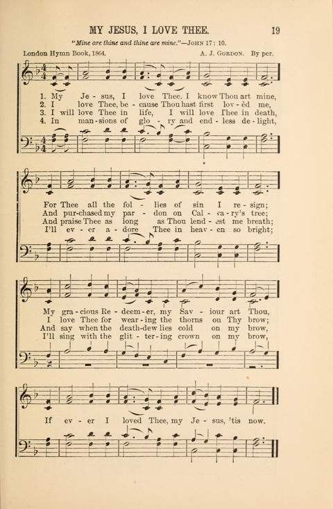 Songs Tried and Proved: for the user of prayer meetings, Sunday schools, general evangelistic work, and the home circle page 19