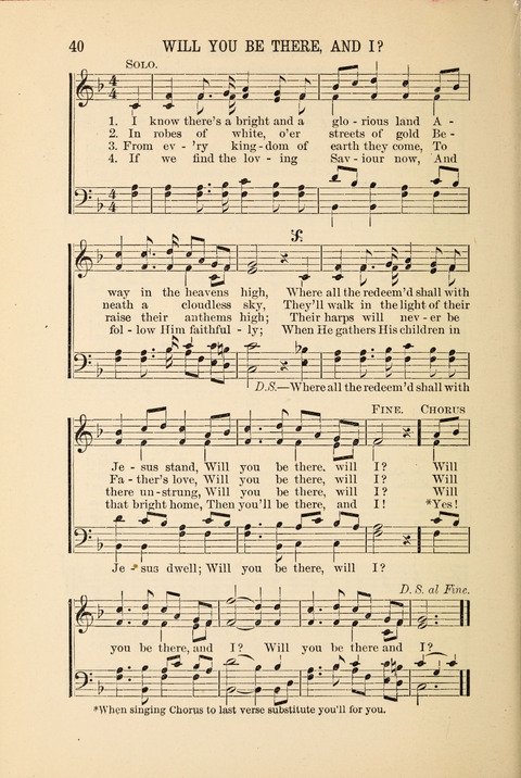 Songs Tried and Proved: for the user of prayer meetings, Sunday schools, general evangelistic work, and the home circle page 40