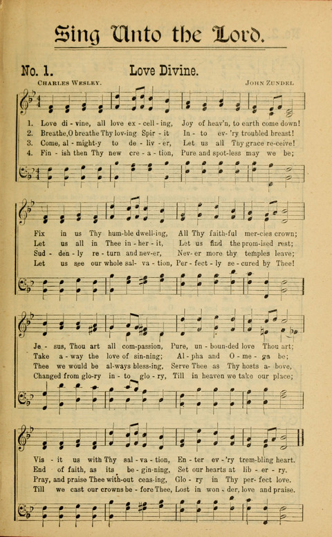 Sing Unto the Lord: A Collection of Sacred Songs page 1