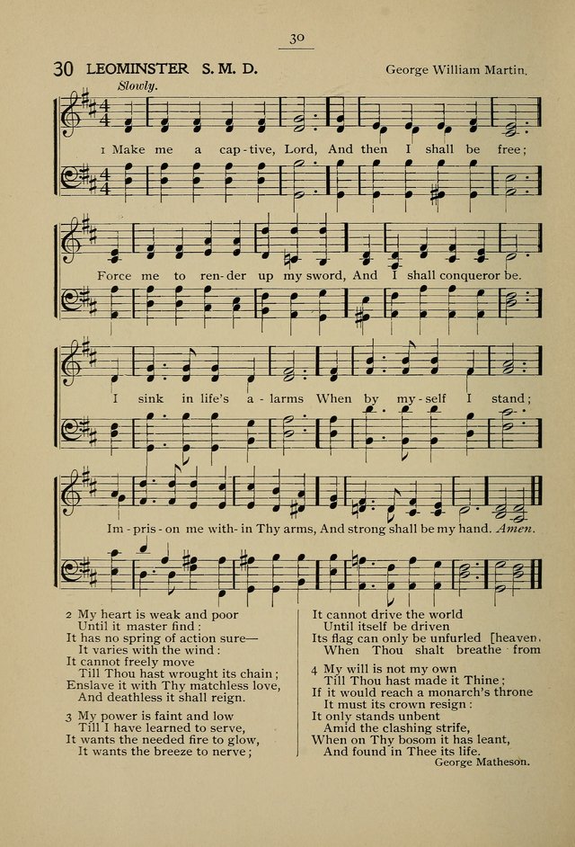 Student Volunteer Hymnal: Fourth International Convention, Toronto, 1902 page 30