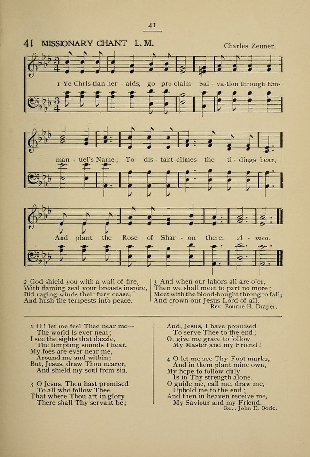 Student Volunteer Hymnal: Fourth International Convention, Toronto, 1902 page 41