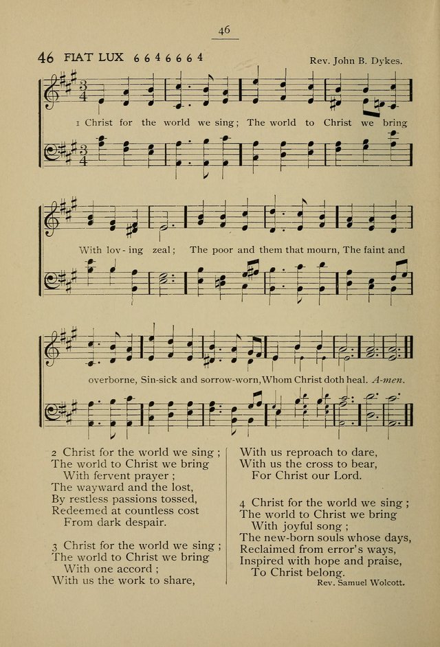 Student Volunteer Hymnal: Fourth International Convention, Toronto, 1902 page 46