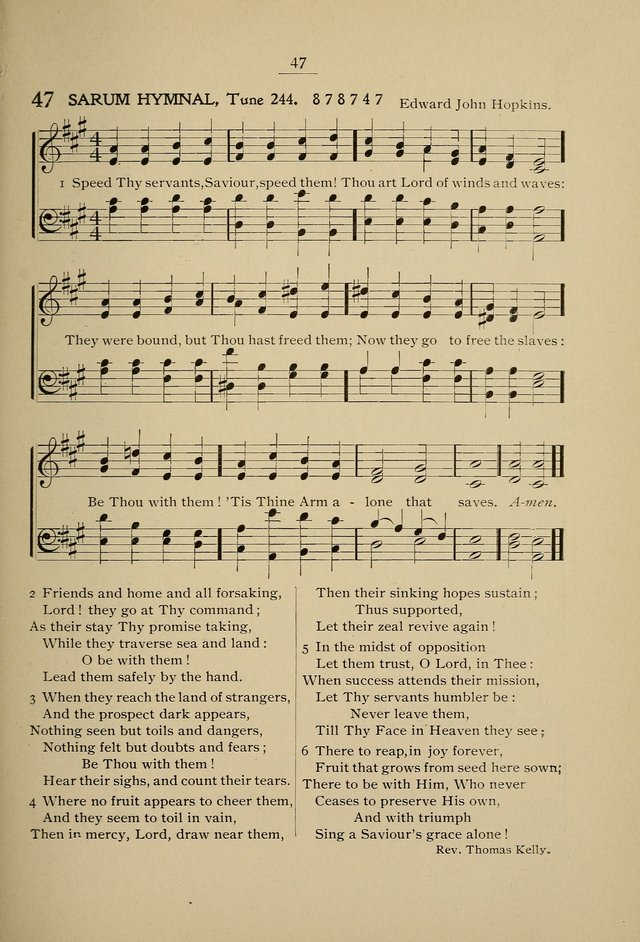 Student Volunteer Hymnal: Fourth International Convention, Toronto, 1902 page 47