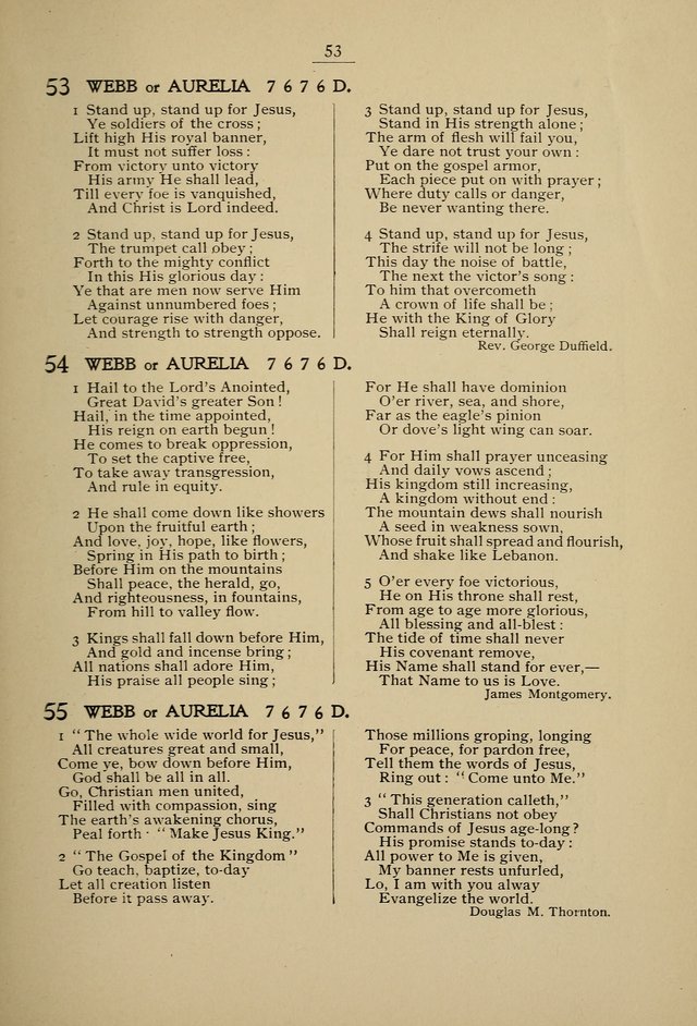 Student Volunteer Hymnal: Fourth International Convention, Toronto, 1902 page 53