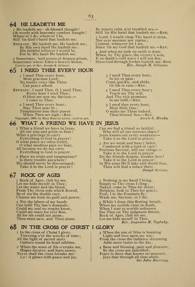 Student Volunteer Hymnal: Fourth International Convention, Toronto, 1902 page 63
