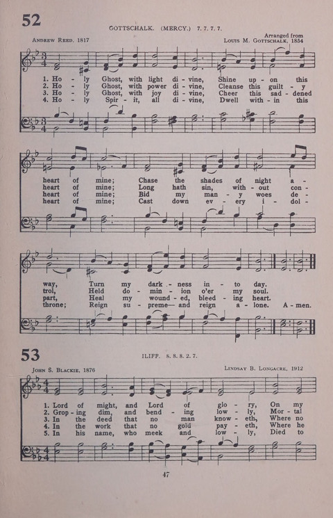 Student Volunteer Hymnal page 47