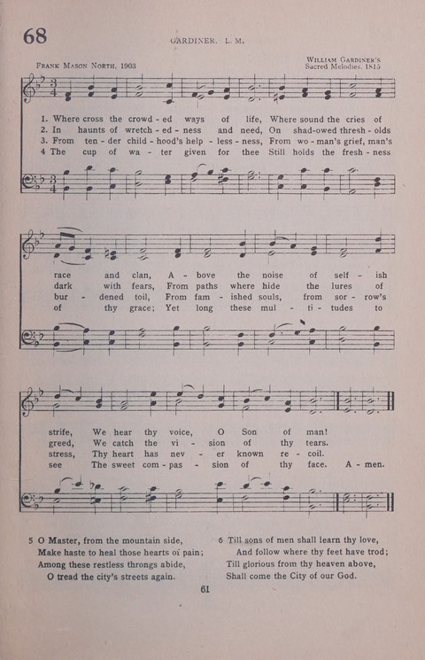 Student Volunteer Hymnal page 61