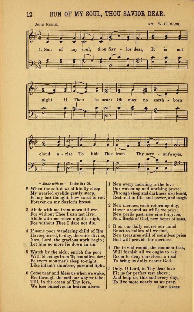 Singing on the Way: a collection of hymns and tunes for Sunday schools, social worship and congregations page 12