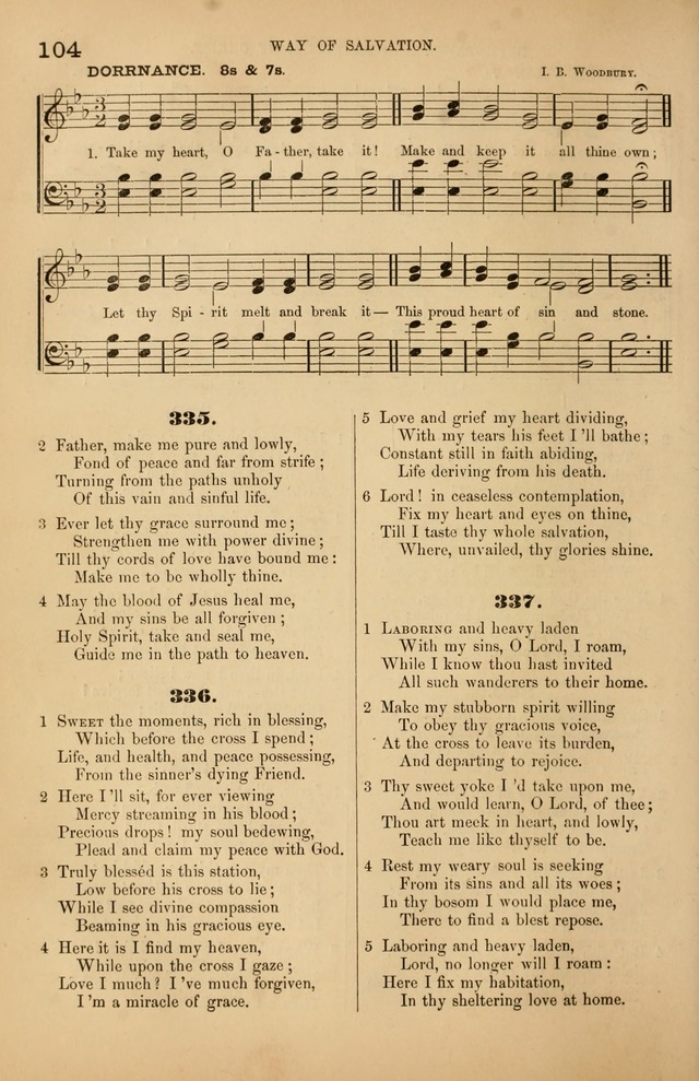 Songs of the Church: or, hymns and tunes for Christian worship page 104