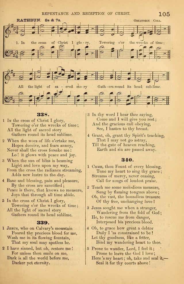 Songs of the Church: or, hymns and tunes for Christian worship page 105
