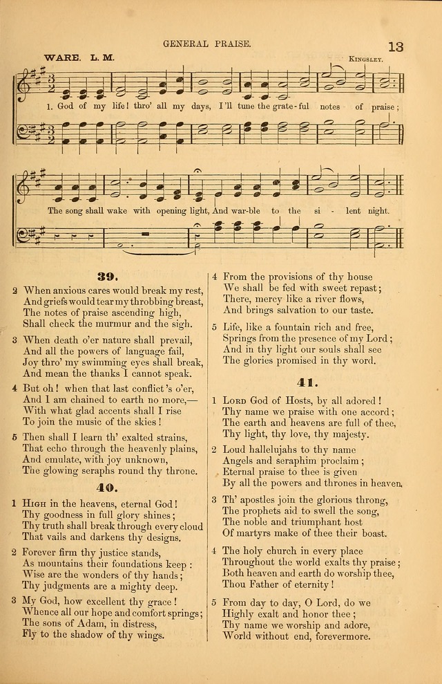 Songs of the Church: or, hymns and tunes for Christian worship page 13