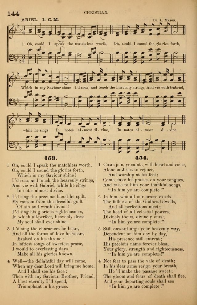 Songs of the Church: or, hymns and tunes for Christian worship page 144