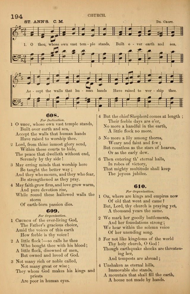 Songs of the Church: or, hymns and tunes for Christian worship page 194