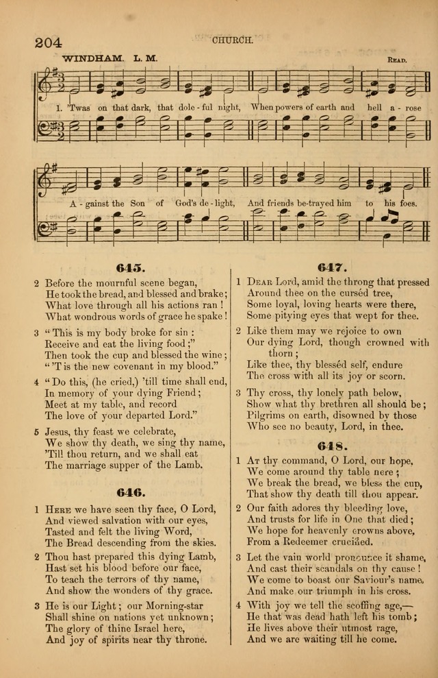 Songs of the Church: or, hymns and tunes for Christian worship page 204