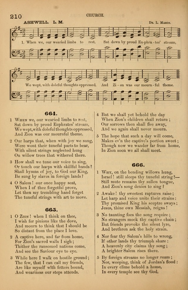 Songs of the Church: or, hymns and tunes for Christian worship page 210