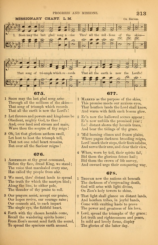 Songs of the Church: or, hymns and tunes for Christian worship page 213
