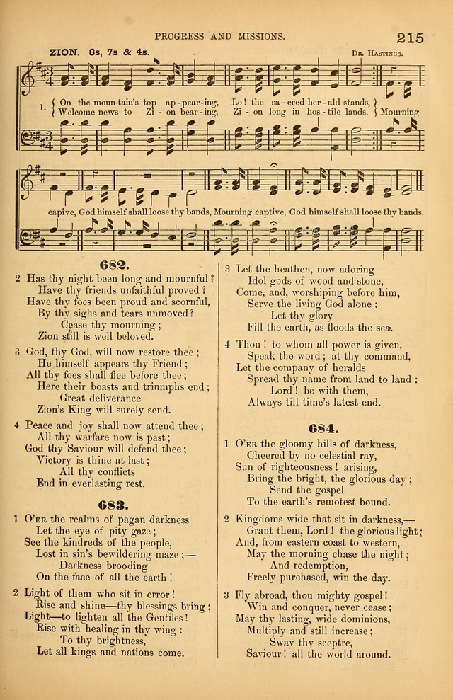 Songs of the Church: or, hymns and tunes for Christian worship page 215