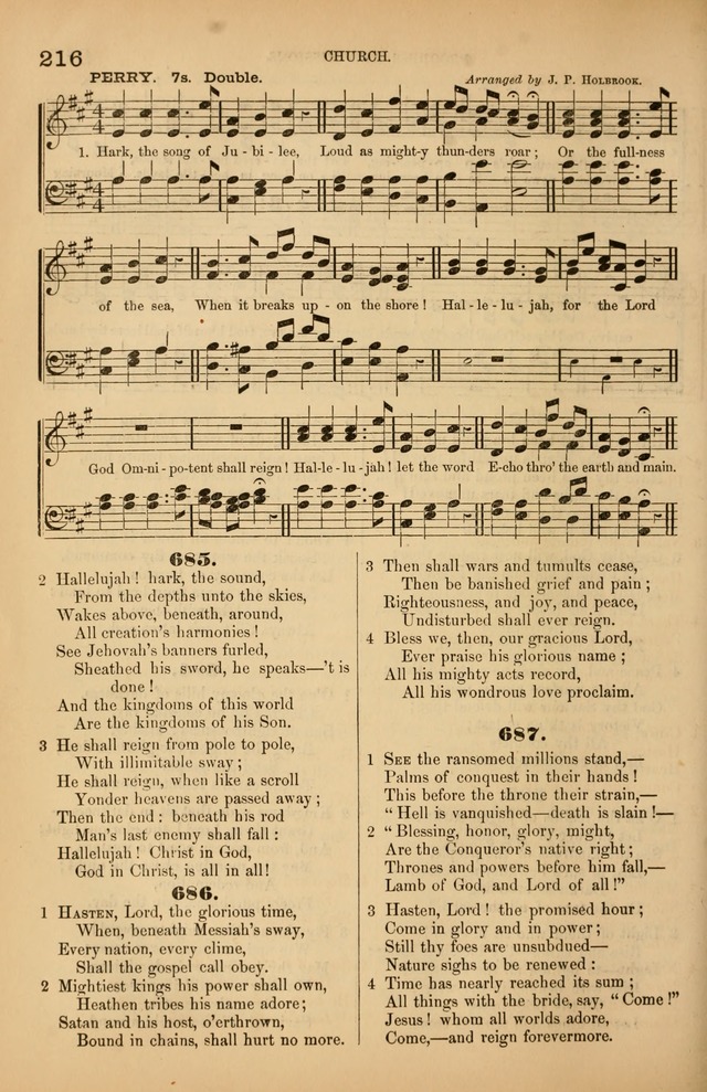 Songs of the Church: or, hymns and tunes for Christian worship page 216