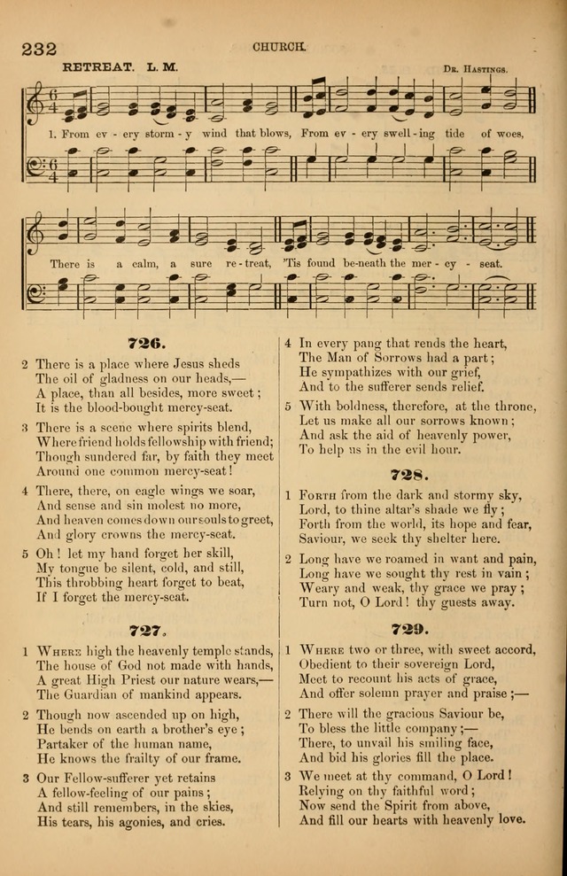 Songs of the Church: or, hymns and tunes for Christian worship page 232