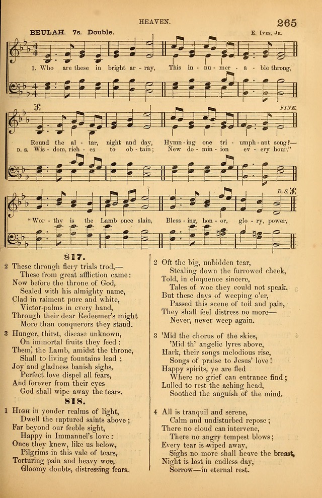 Songs of the Church: or, hymns and tunes for Christian worship page 265