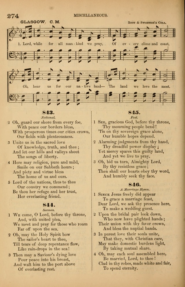 Songs of the Church: or, hymns and tunes for Christian worship page 274