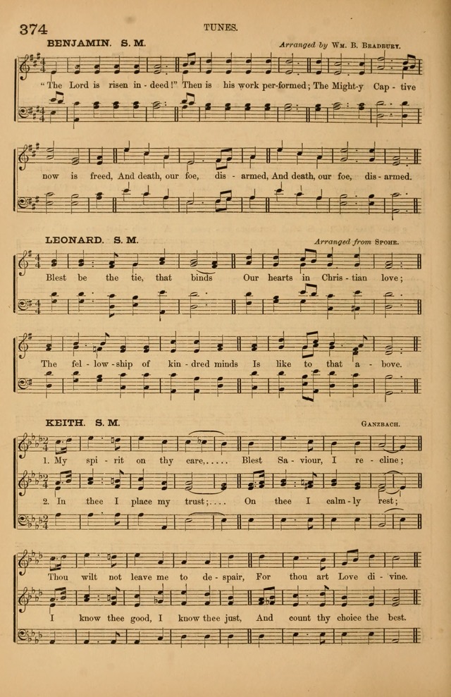 Songs of the Church: or, hymns and tunes for Christian worship page 374
