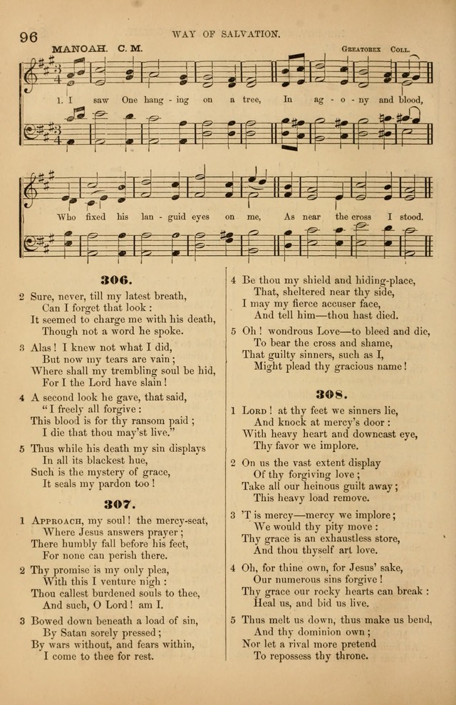 Songs of the Church: or, hymns and tunes for Christian worship page 96