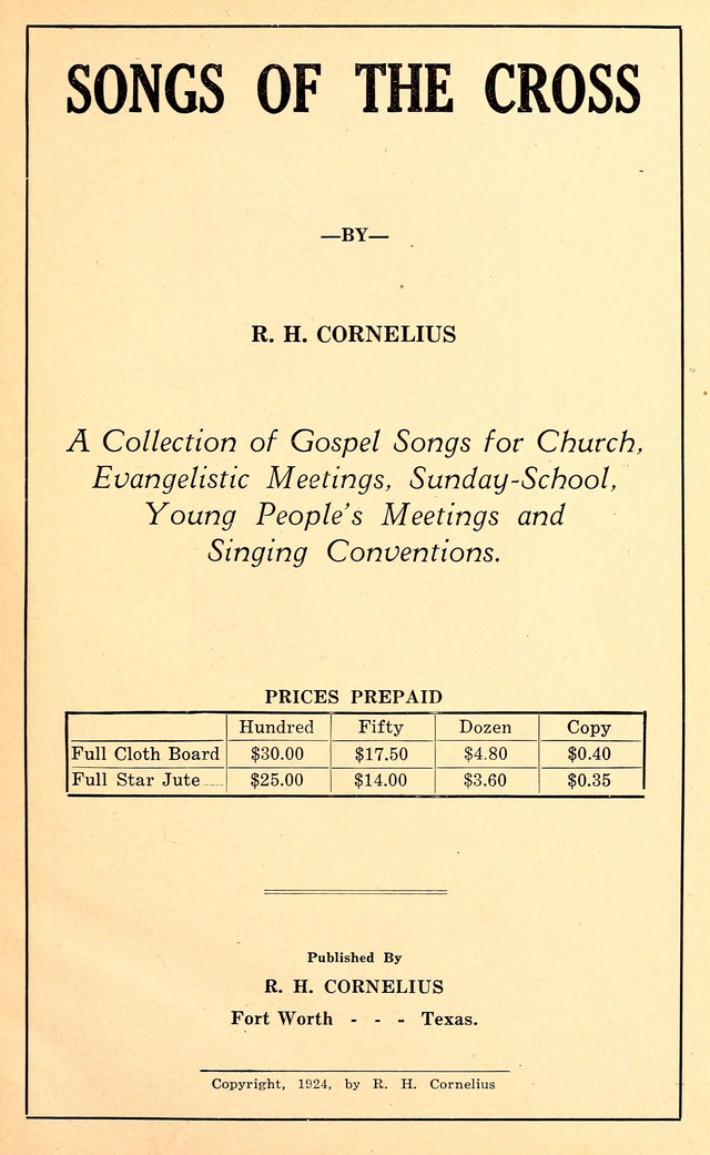 Songs of the Cross page iv