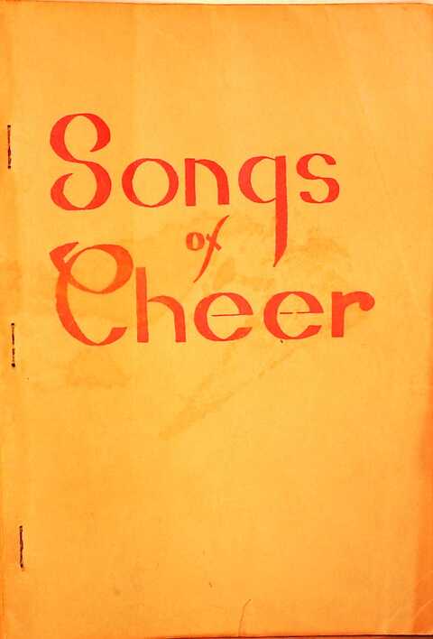 Songs of Cheer: for radio and general use page cover