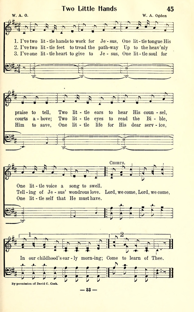 Songs of Cheer for Children page 33