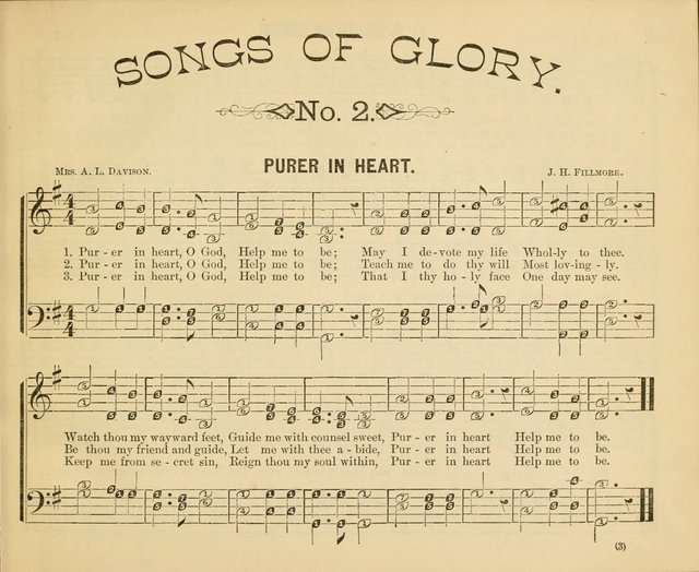 Songs of Glory No. 2: a collection of beautiful songs for Sunday Schools and the Family Circle page 3