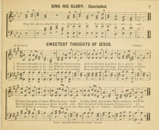 Songs of Glory No. 2: a collection of beautiful songs for Sunday Schools and the Family Circle page 7