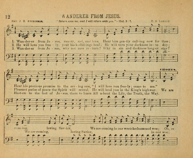 Songs of the Kingdom: a choice collection of songs and hymns for the Sunday school and other social services page 12