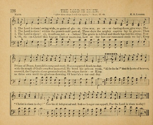 Songs of the Kingdom: a choice collection of songs and hymns for the Sunday school and other social services page 136