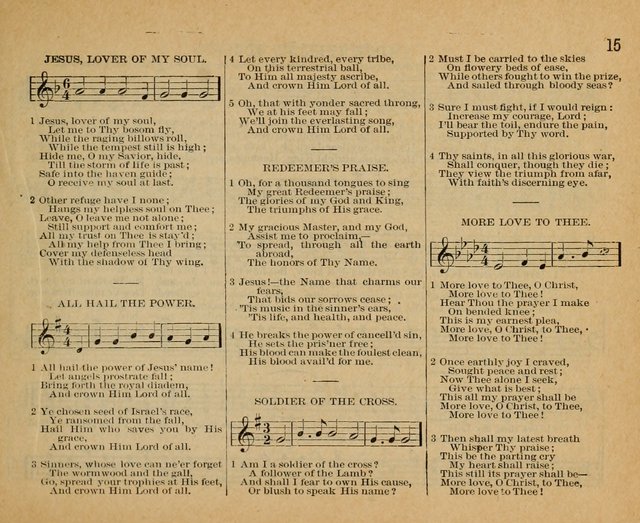 Songs of the Kingdom: a choice collection of songs and hymns for the Sunday school and other social services page 15