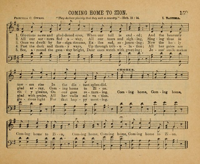 Songs of the Kingdom: a choice collection of songs and hymns for the Sunday school and other social services page 159