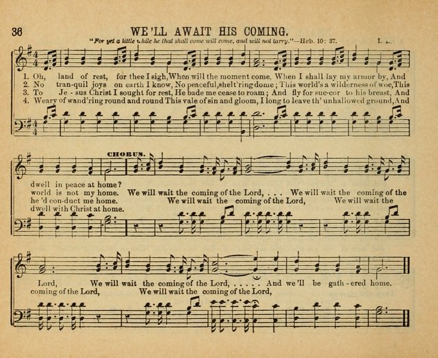 Songs of the Kingdom: a choice collection of songs and hymns for the Sunday school and other social services page 36