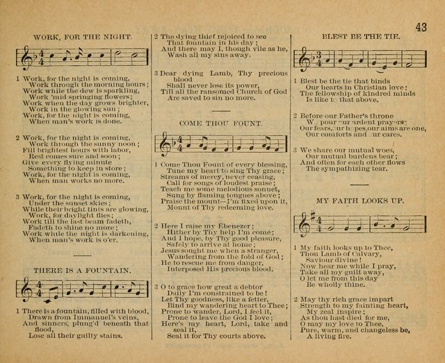 Songs of the Kingdom: a choice collection of songs and hymns for the Sunday school and other social services page 43