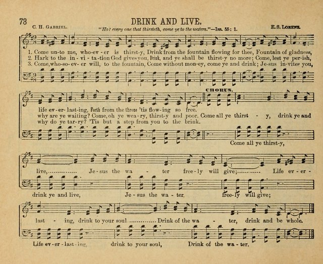 Songs of the Kingdom: a choice collection of songs and hymns for the Sunday school and other social services page 78