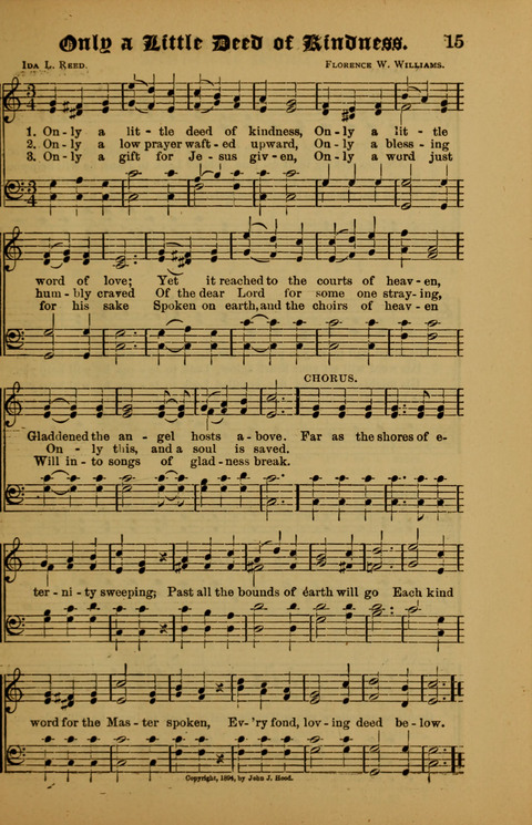 Songs of Love and Praise: for use in meetings & Christian worship & work page 15